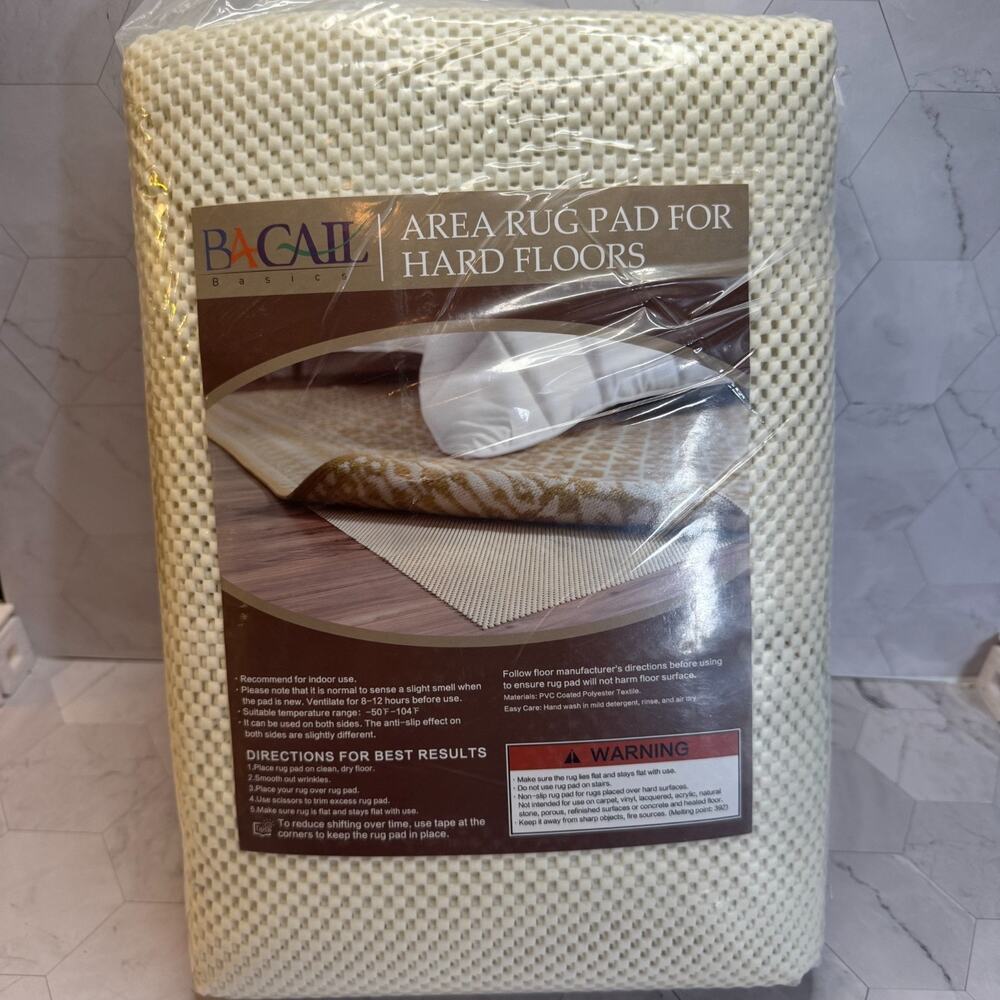 NEW Bagail Non Slip Area Rug Pad 8x10' Carpet Rug Gripper for Hardwood Floors